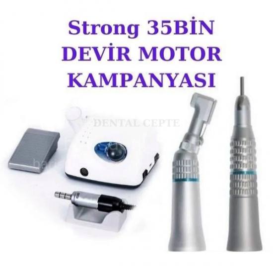 Strong 35 Bin Devir Micromotor + Anguldurva+ Piyasemen Seti -ORJİNAL KORE